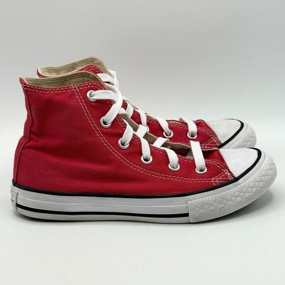 Converse All Star Red High Top Lace Up Sneakers - Big Kids US 1